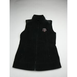 women's Texas A&M fleece vest, Cutter & Buck, black, large